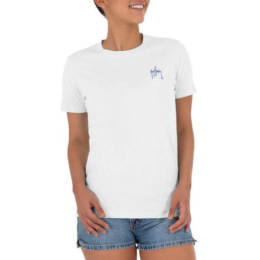 Ladies Tropical Short Sleeve White T-Shirt