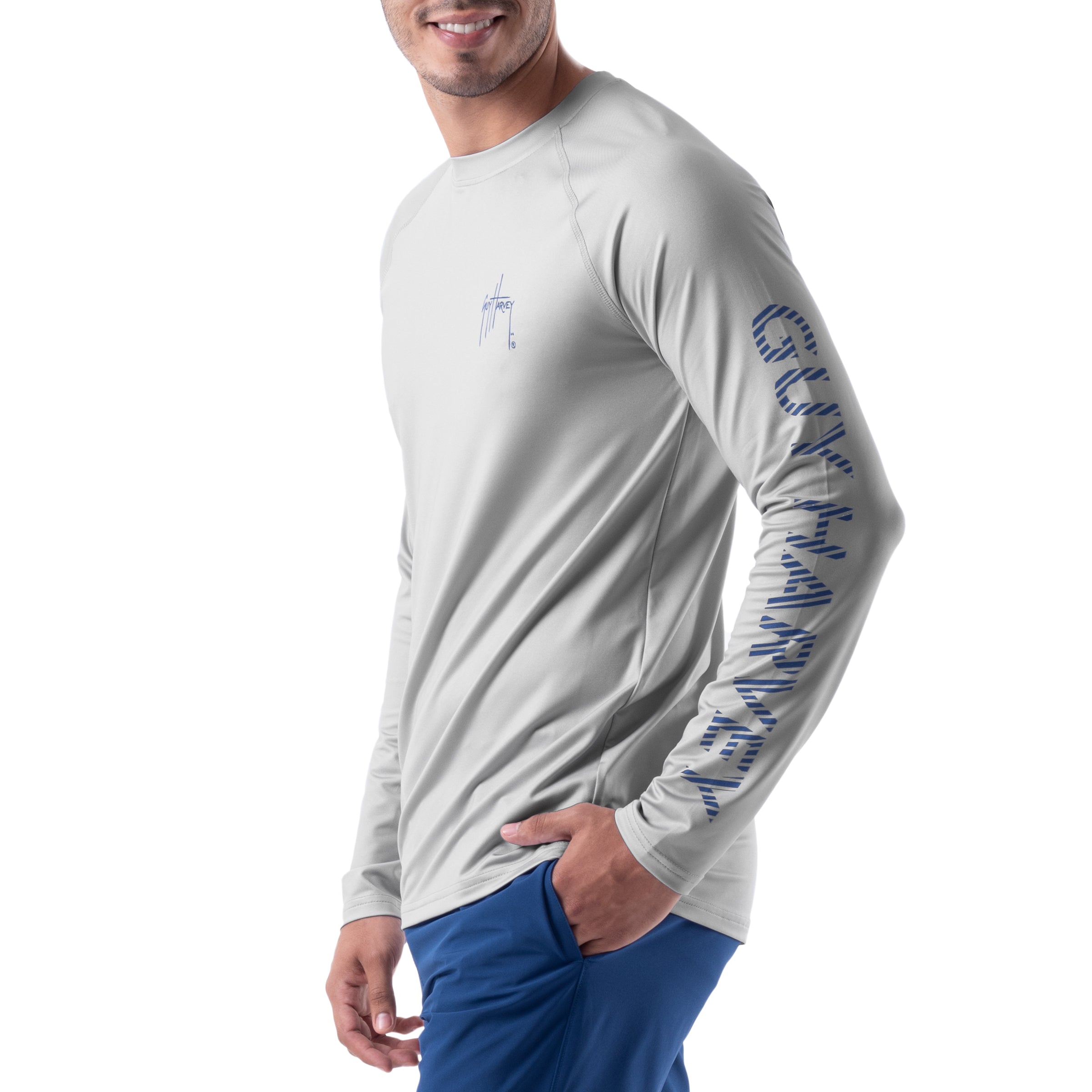 Men's Barbados Performance Raglan Sun Protection Top View 6