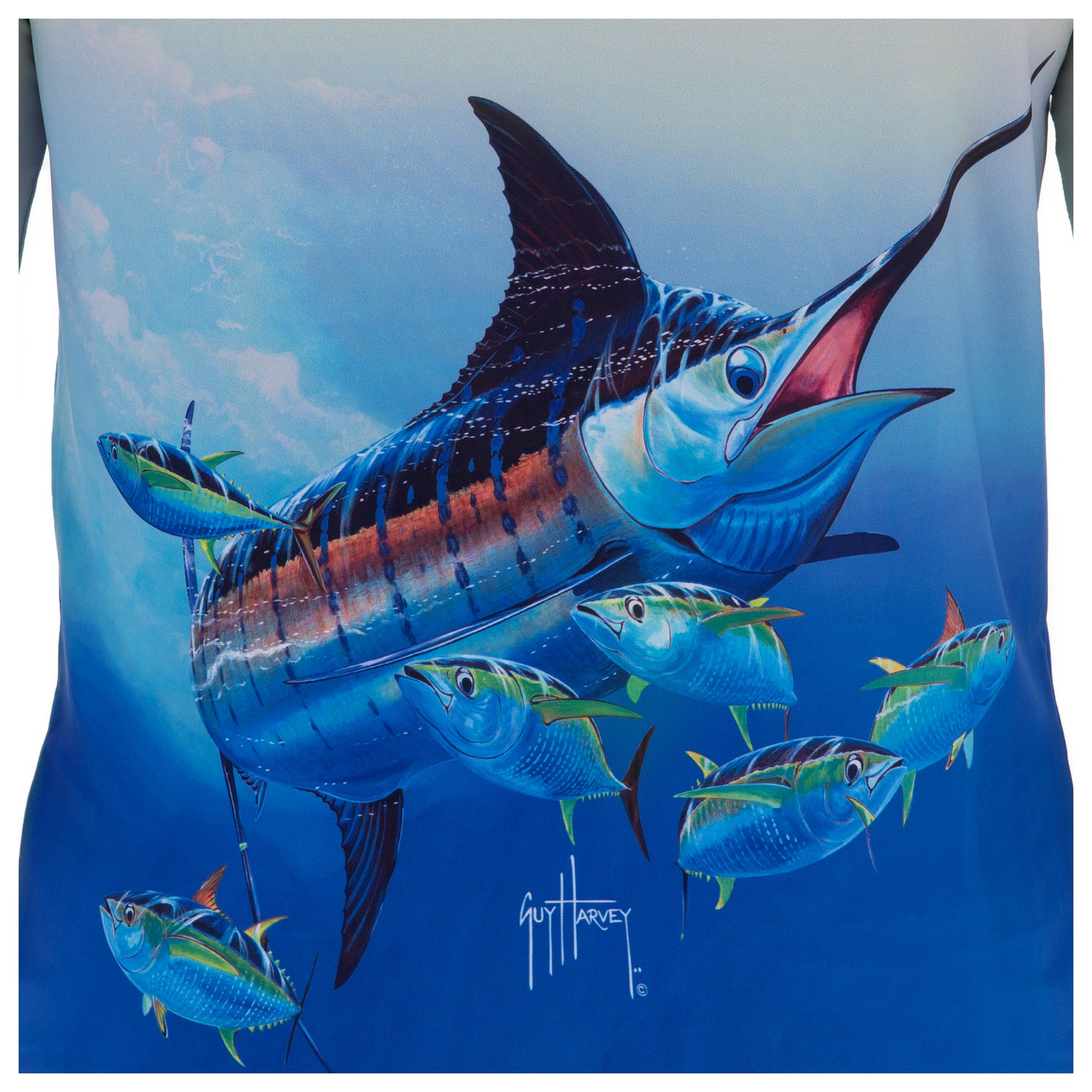 Men's Marlin and Tunas Performance Sun Protection Top View 3