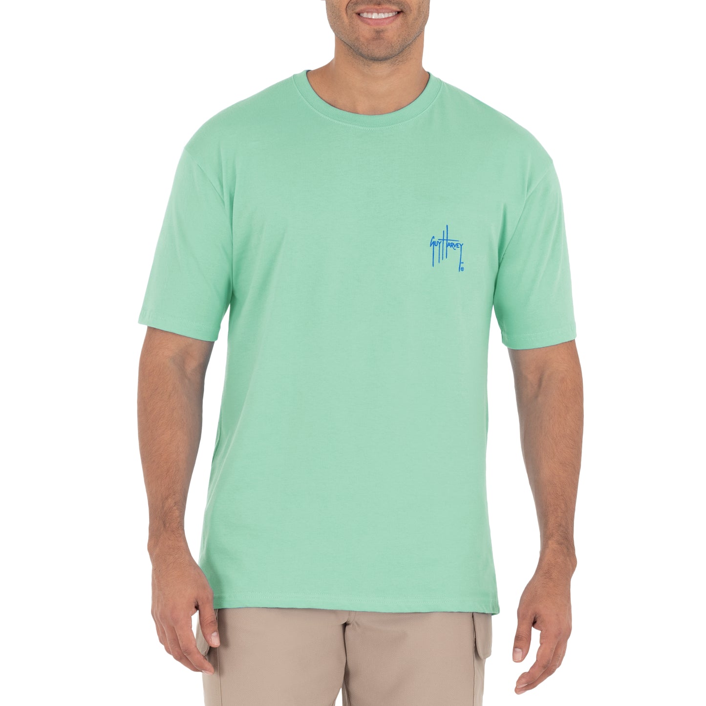 Men's Circle Short Sleeve Green T-Shirt View 2