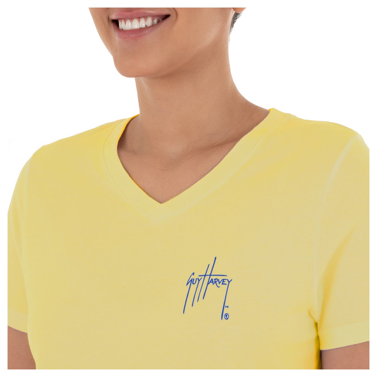Ladies Birds Short Sleeve Yellow T-Shirt View 5
