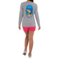 Ladies Reef And Friends Long Sleeve Grey T-Shirt View 4