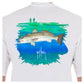 Men's Inshore Catch Trout Short Sleeve White T-Shirt View 3
