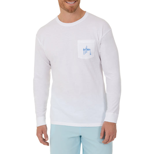 Men's Arch Realtree Long Sleeve Pocket White T-Shirt