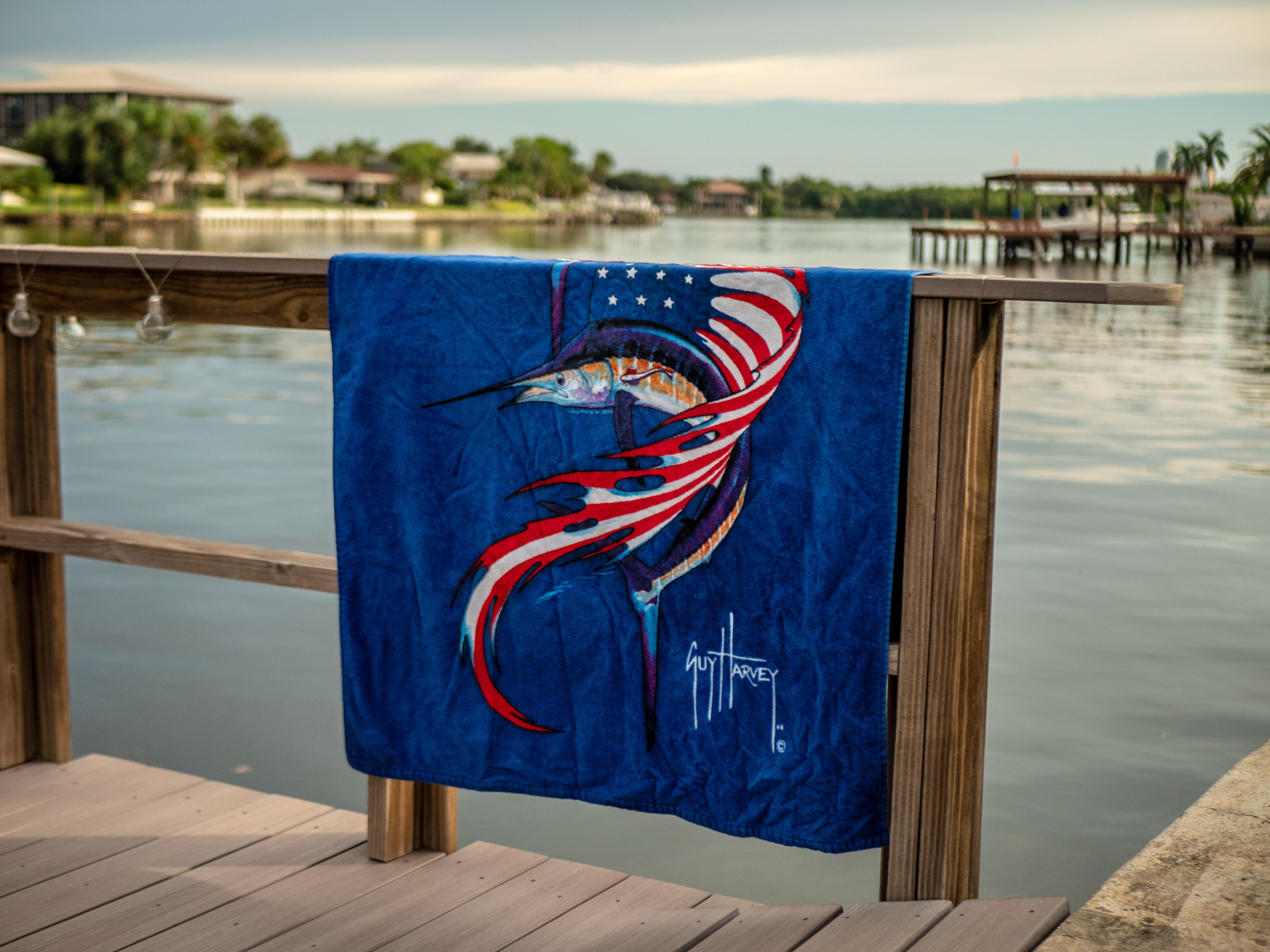 Americana Sailfish Beach Towel View 7