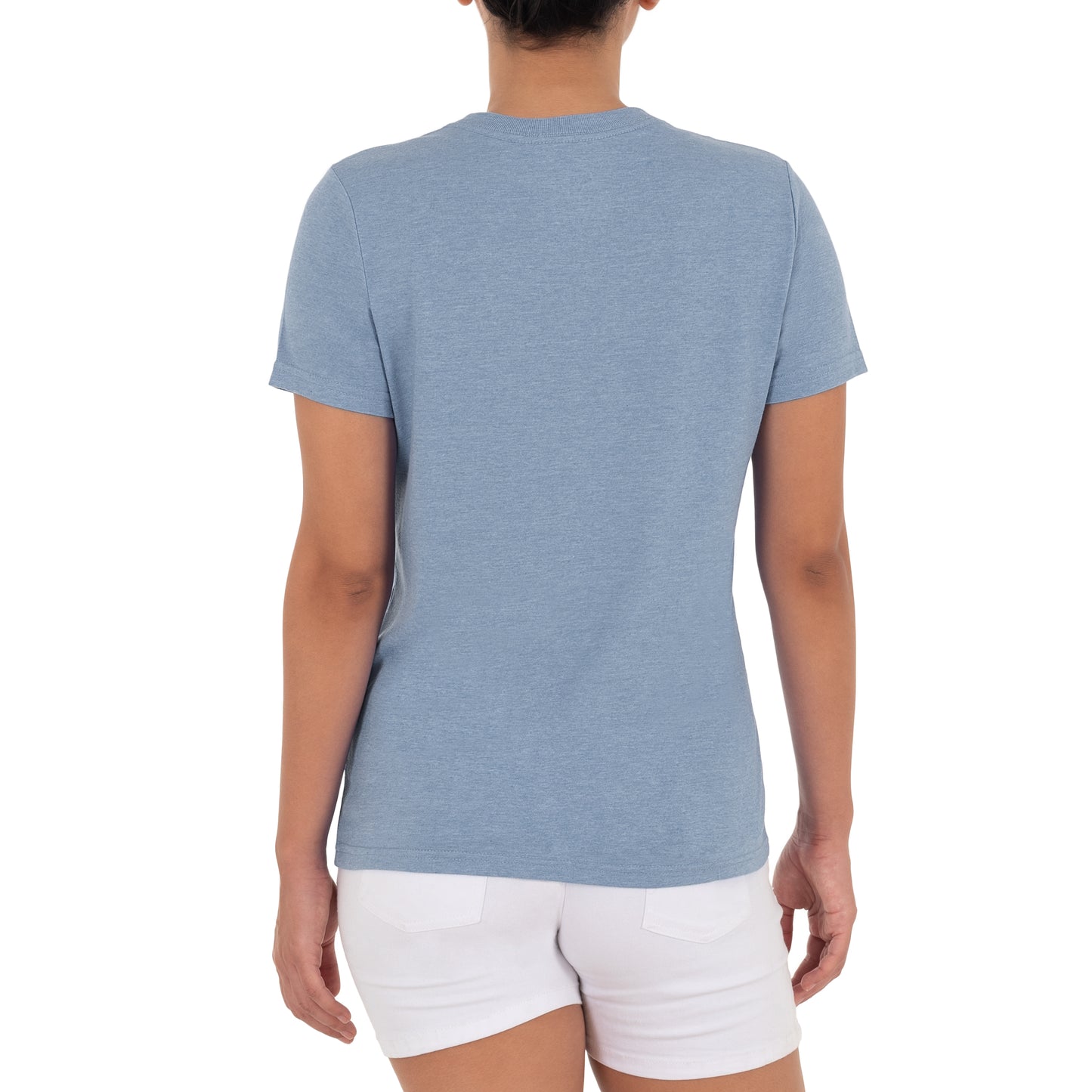 Ladies Flamingos & Friends Short Sleeve Blue T-Shirt View 2