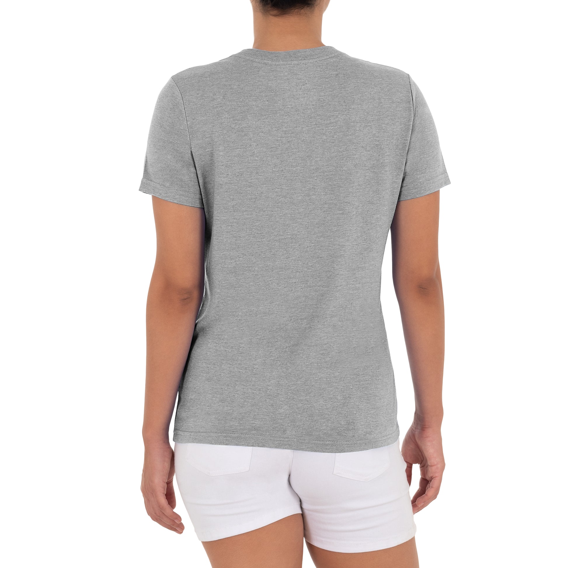Ladies Dolphin Paradise Short Sleeve Grey T-Shirt View 2