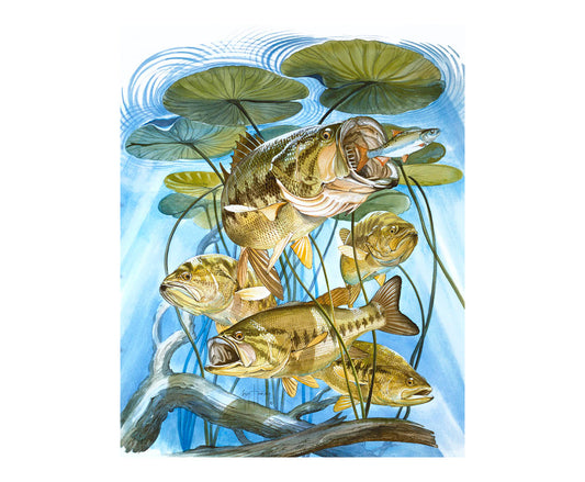Fortitude Five Largemouth Under Lilypads Phone Case