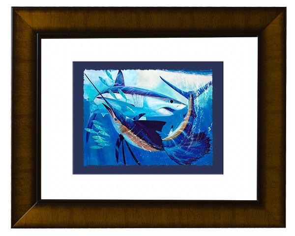 THE HUNTER HUNTED FRAMED GICLEE View 1