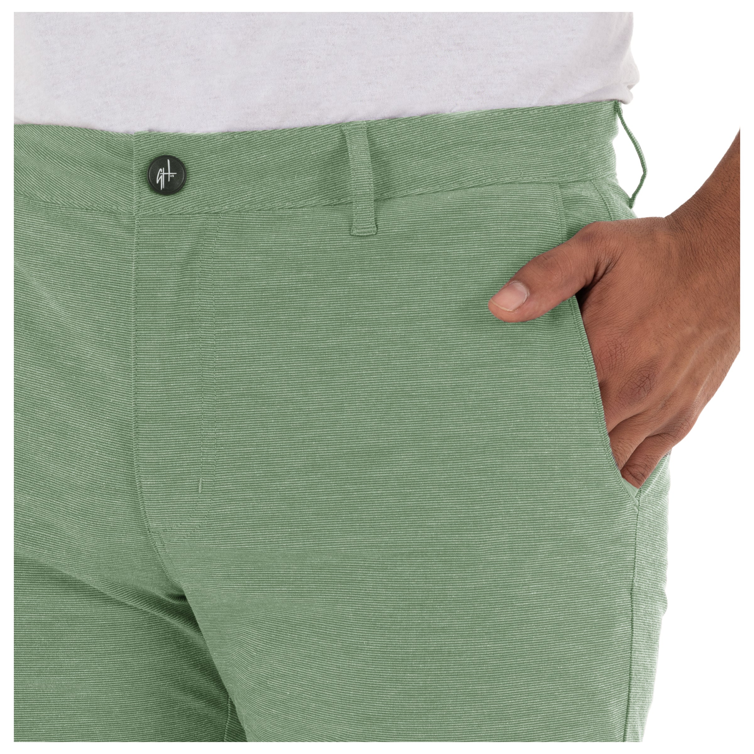 Men's 9" Hybrid Performance Green Walking Short View 3