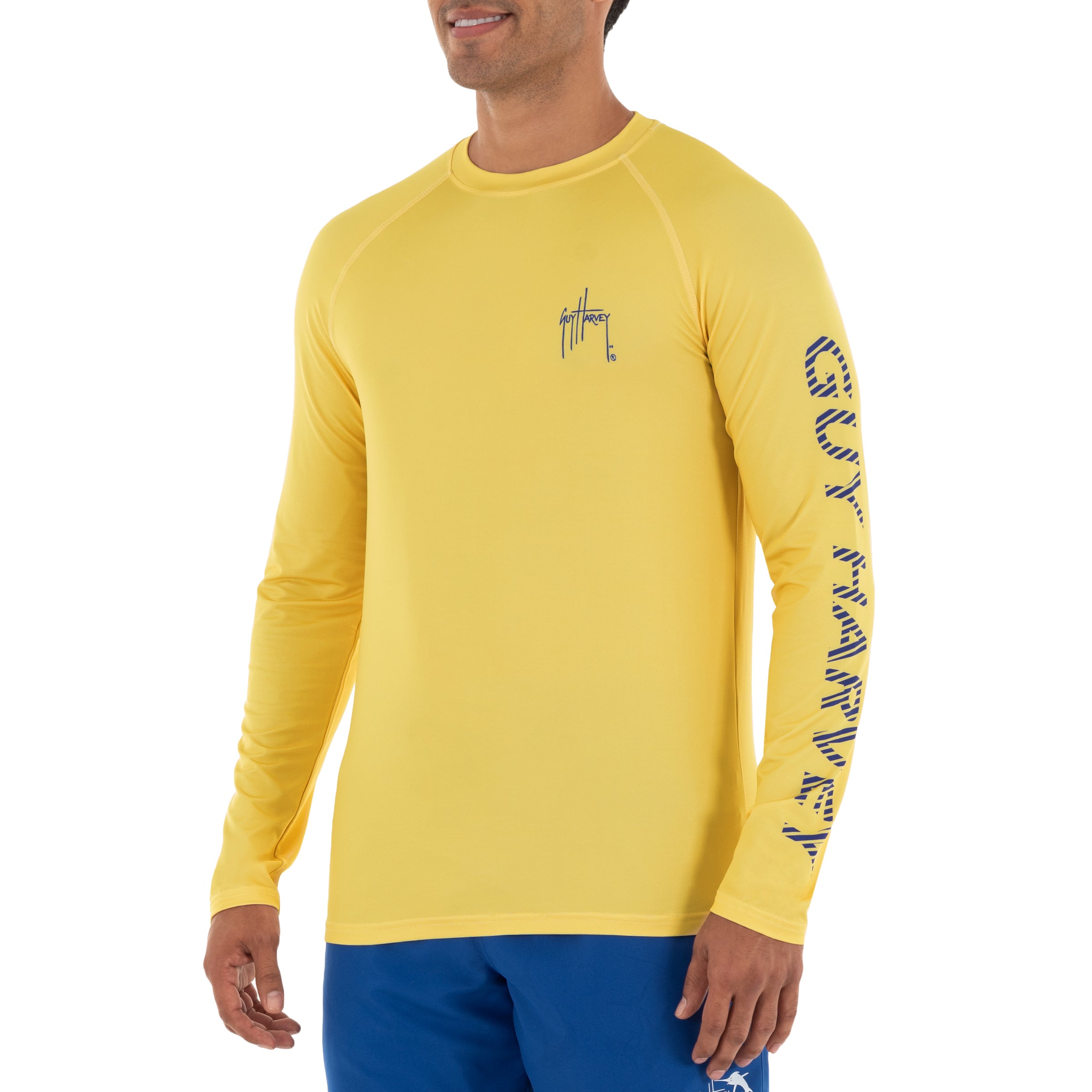 Men's Diamond Edge Raglan Sleeve Sun Protection Top View 2