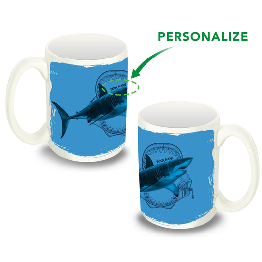 Custom White Shark Coffee Mug View 1