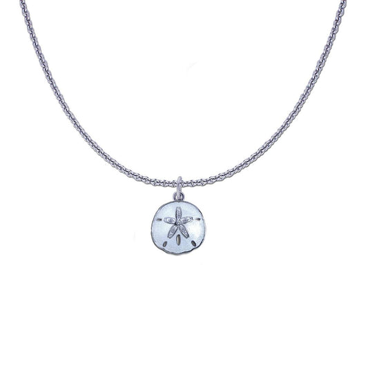 Petite Sand Dollar on a Sterling Silver Link Chain