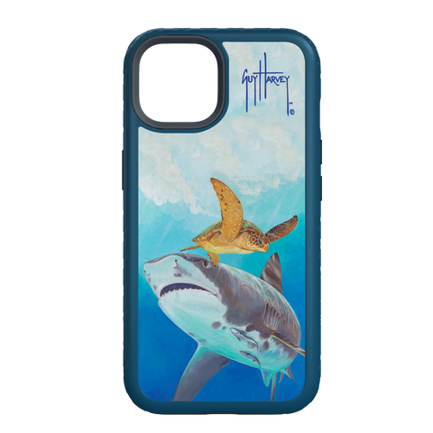 Guy Harvey | iPhone 14 Models Fortitude Manatee Pass Phone Case iPhone 14 Plus, Deep Sea Blue, 480x480