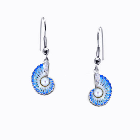 Petite Nautilus Shell Earrings