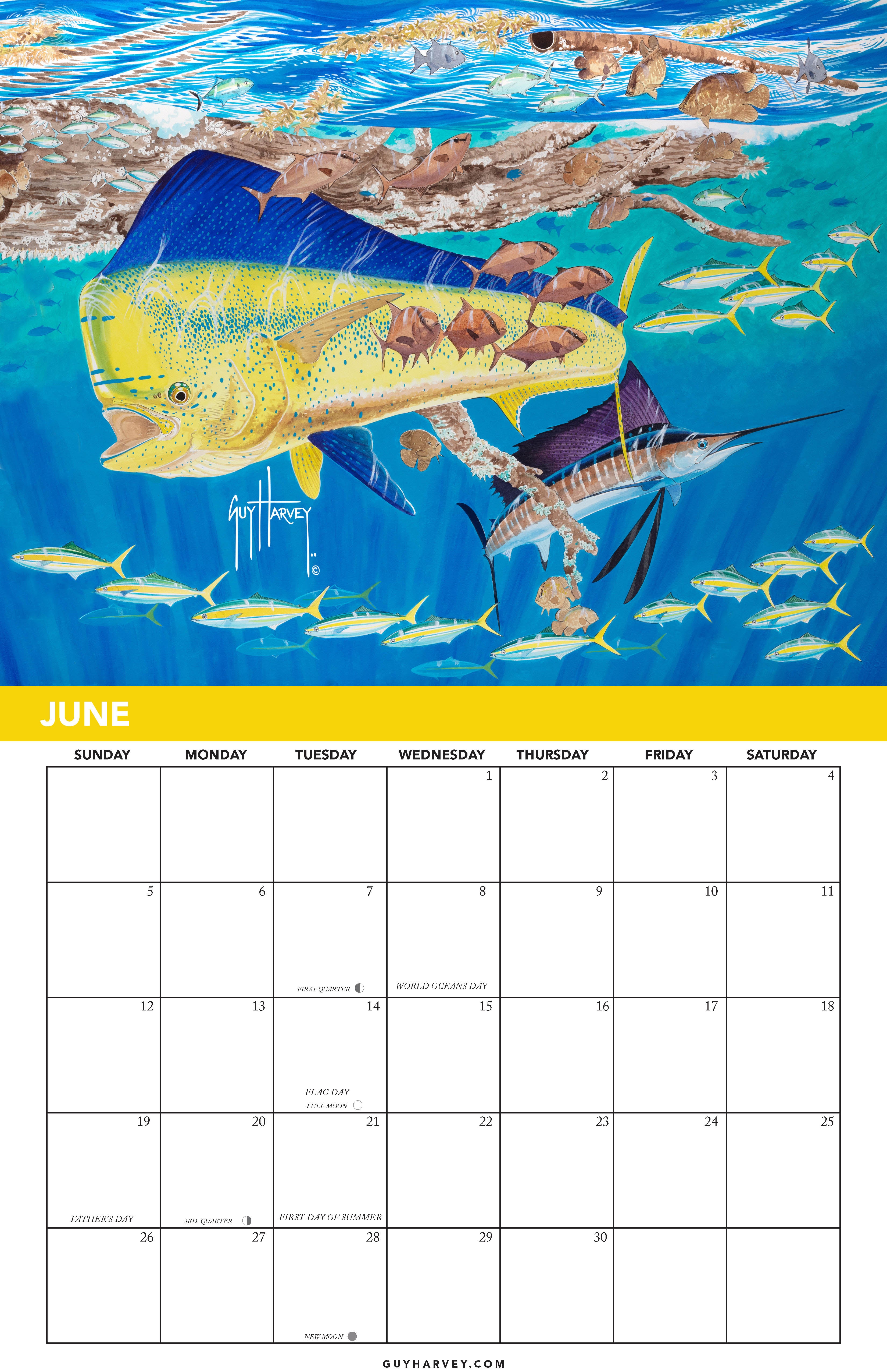 2022 Guy Harvey Calendar View 3