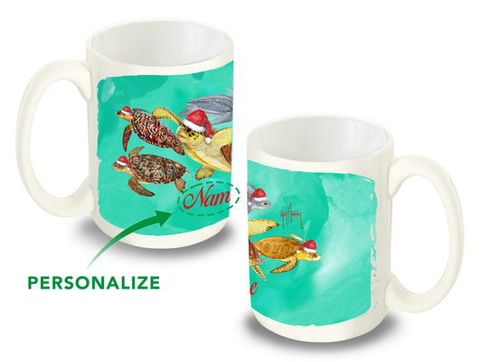 Holiday Turtles Custom Mug